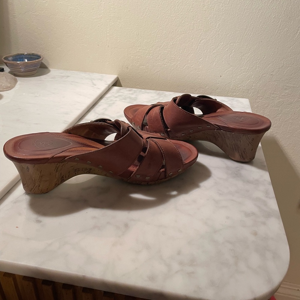 Ariat Brown Leather Sandals - Picture 2 of 11